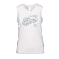 Women's Levelwear White Charlotte Hornets Paisley Sweep V-Neck Tank Top