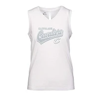 Women's Levelwear White Cleveland Cavaliers Paisley Sweep V-Neck Tank Top