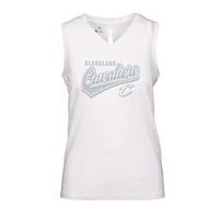 Women's Levelwear White Cleveland Cavaliers Paisley Sweep V-Neck Tank Top