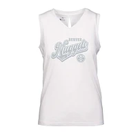 Women's Levelwear White Denver Nuggets Paisley Sweep V-Neck Tank Top