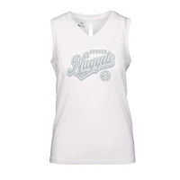 Women's Levelwear White Denver Nuggets Paisley Sweep V-Neck Tank Top