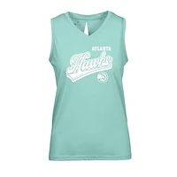 Women's Levelwear Mint Atlanta Hawks Paisley Sweep V-Neck Tank Top