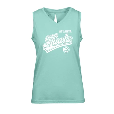 Women's Levelwear Mint Atlanta Hawks Paisley Sweep V-Neck Tank Top