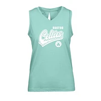Women's Levelwear Mint Boston Celtics Paisley Sweep V-Neck Tank Top