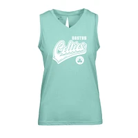 Women's Levelwear Mint Boston Celtics Paisley Sweep V-Neck Tank Top
