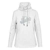 Women's Levelwear Cream Houston Rockets Loop Sweep Pullover Sweatshirt