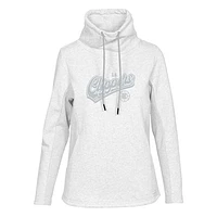 Women's Levelwear Cream LA Clippers Loop Sweep Pullover Sweatshirt