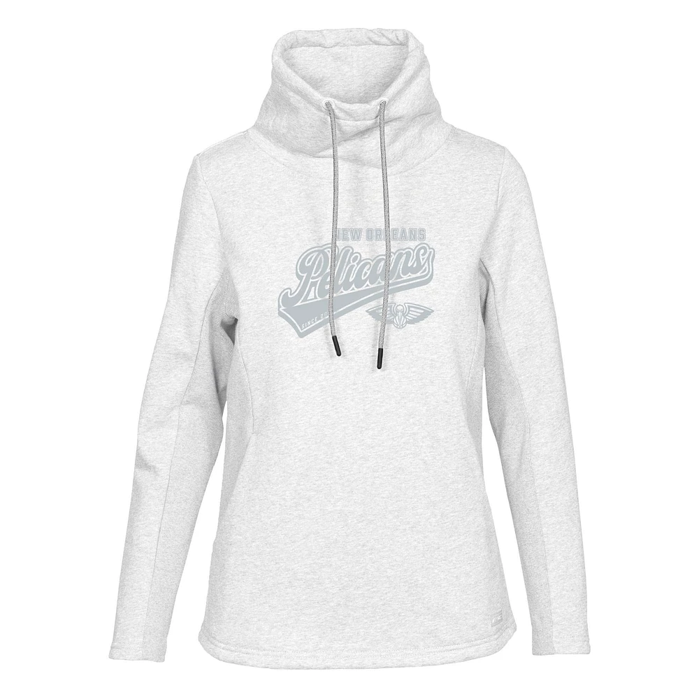 Women's Levelwear Cream New Orleans Pelicans Loop Sweep Pullover Sweatshirt