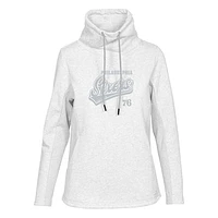 Women's Levelwear Cream Philadelphia 76ers Loop Sweep Pullover Sweatshirt