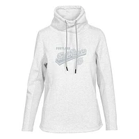 Women's Levelwear Cream Portland Trail Blazers Loop Sweep Pullover Sweatshirt