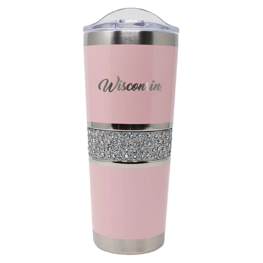 Wisconsin Badgers 20oz. MyBevi Rhinestone Tumbler