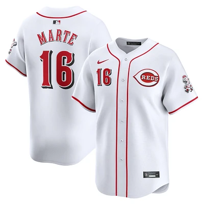 Men's Nike Noelvi Marte White Cincinnati Reds Home Limited Player Jersey