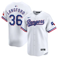 Men's Nike Wyatt Langford White Texas Rangers Home Limited Player Jersey