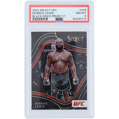 Derrick Lewis UFC 2022 Panini Select UFC Black Disco Prizm #248 #1/1 PSA Authenticated 8 Card