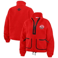 Women's WEAR by Erin Andrews  Red Detroit Wings Polar Fleece Half-Zip Jacket