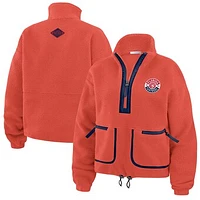 Women's WEAR by Erin Andrews  Red Florida Panthers Polar Fleece Half-Zip Jacket