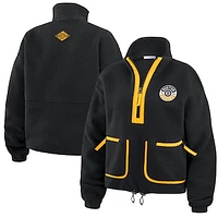 Women's WEAR by Erin Andrews  Black Boston Bruins Polar Fleece Half-Zip Jacket