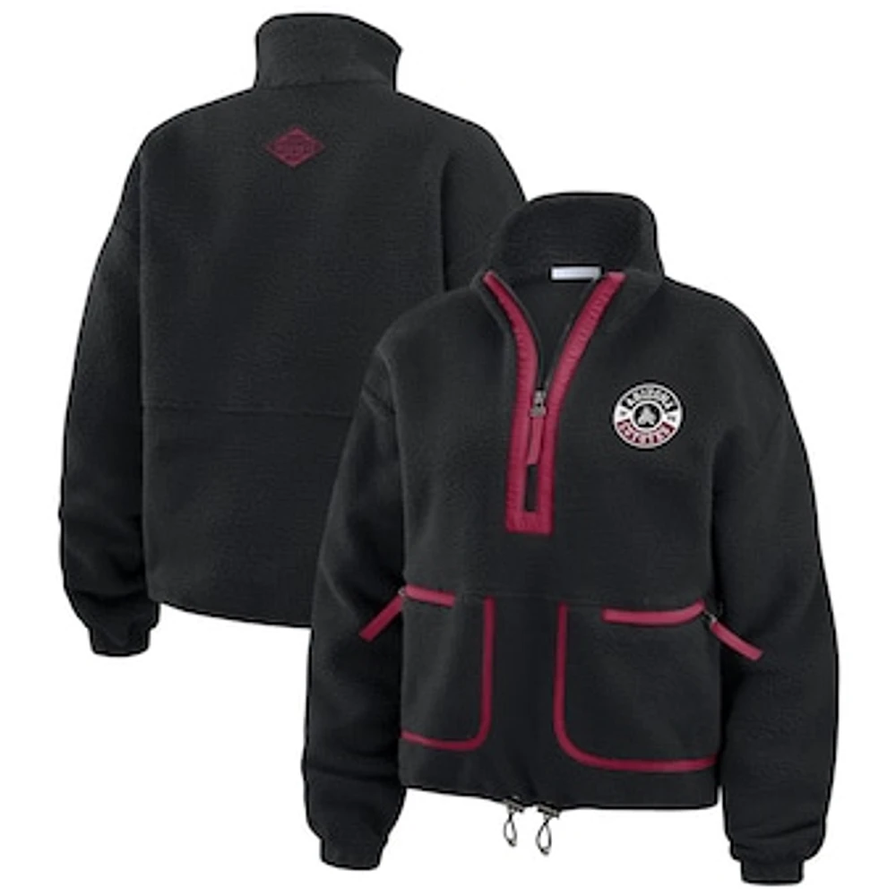 Women's WEAR by Erin Andrews  Black Arizona Coyotes Polar Fleece Half-Zip Jacket