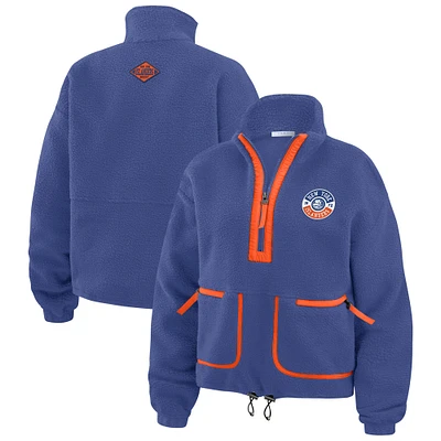 Women's WEAR by Erin Andrews  Royal New York Islanders Polar Fleece Half-Zip Jacket