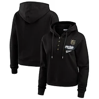 Women's WEAR by Erin Andrews  Black Vegas Golden Knights Waffle-Knit Pullover Hoodie