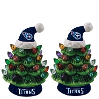 Tennessee Titans 2-Pack 4" Ceramic LED Christmas Tree Set