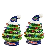 Florida Gators 2-Pack 4" Ceramic LED Christmas Tree Set
