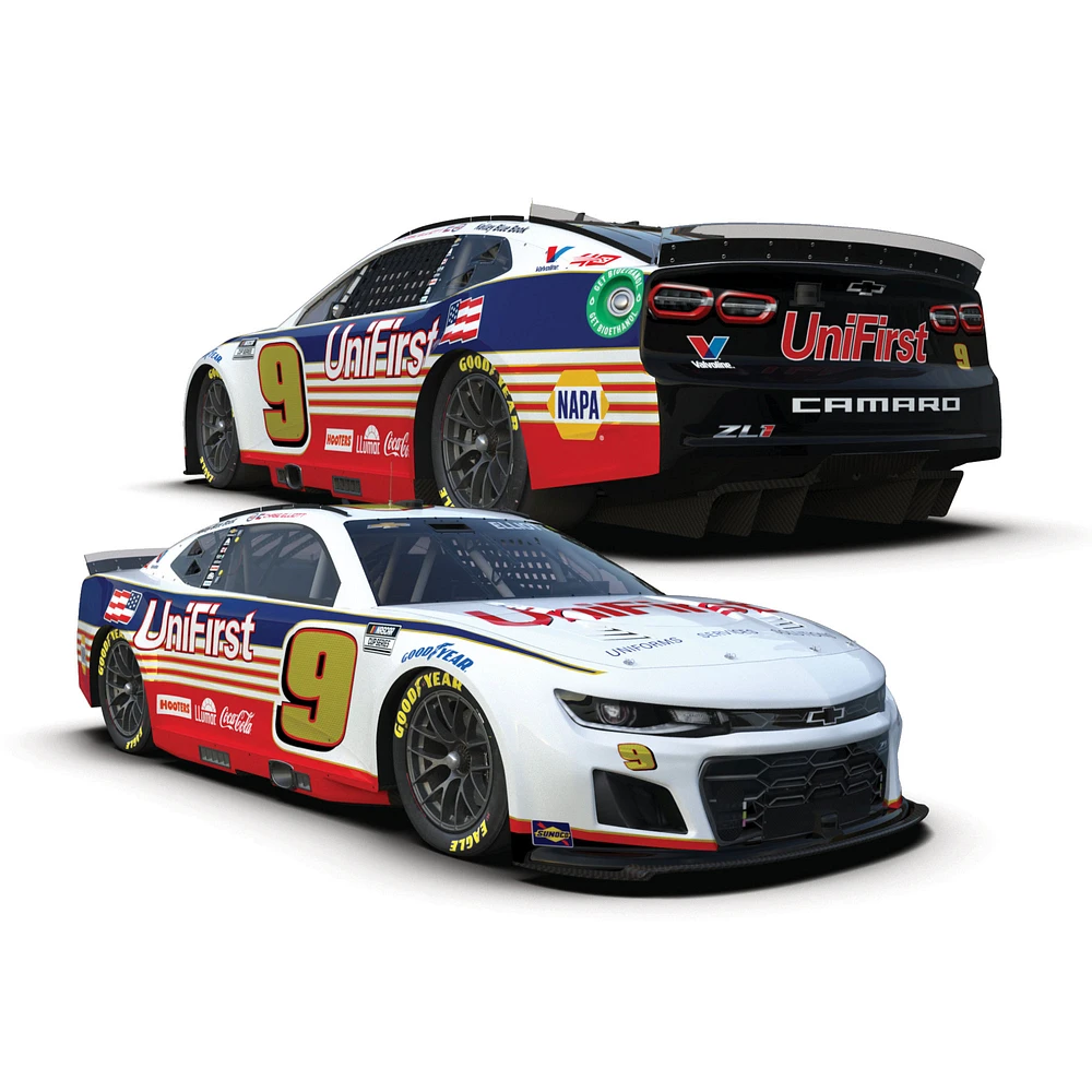 Action Racing Chase Elliott 2024 #9 Unifirst Darlington Throwback 1:64 Regular Paint Die-Cast Chevrolet Camaro