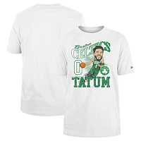 Men's New Era Jayson Tatum White Boston Celtics Caricature Player T-Shirt