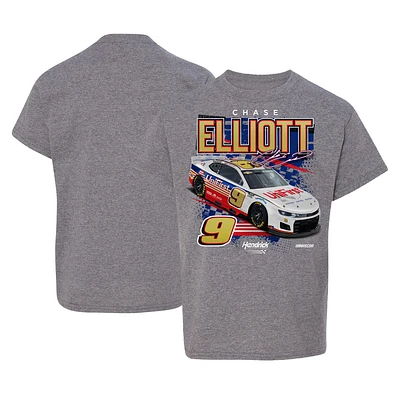 Youth Hendrick Motorsports Team Collection  Heather Gray Chase Elliott UniFirst Car T-Shirt