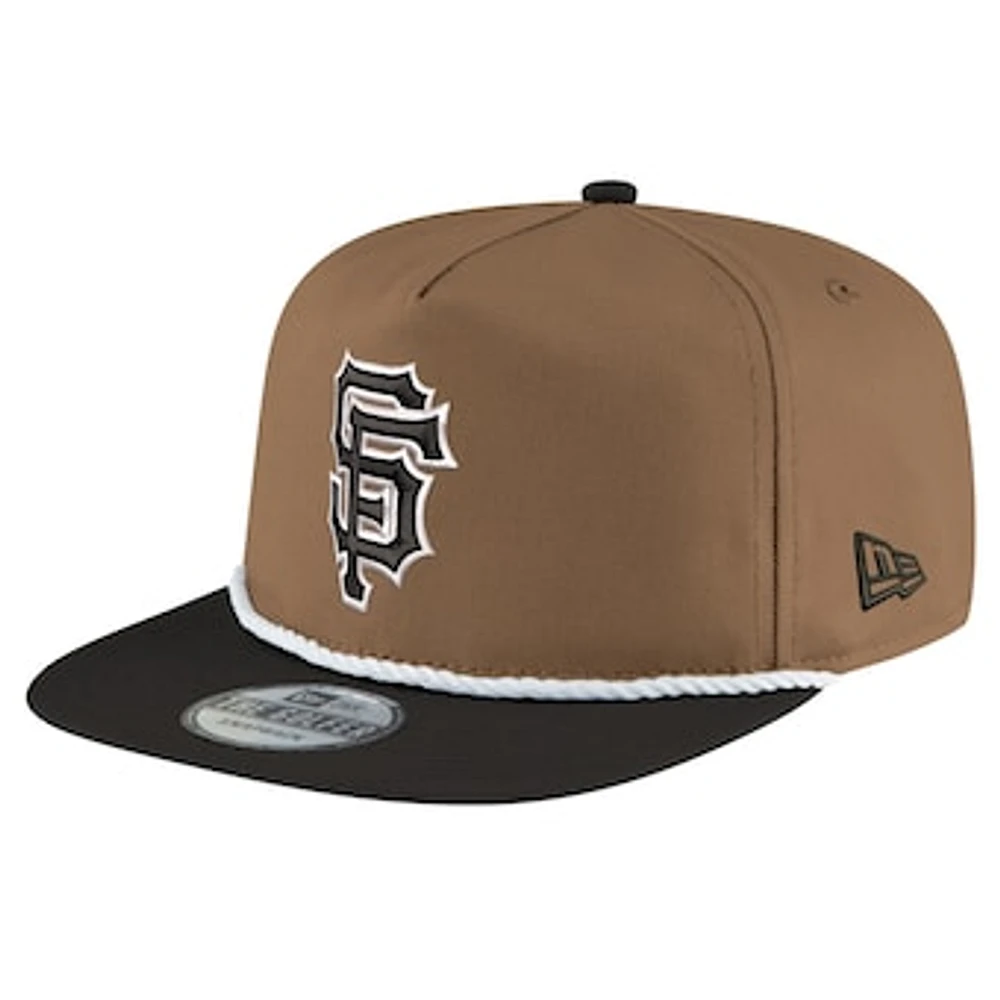 Men's New Era Khaki/Black San Francisco Giants Golfer Snapback Hat