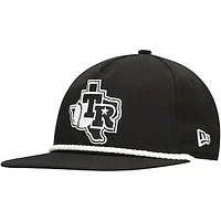 Men's New Era Black Texas Rangers Golfer Snapback Hat