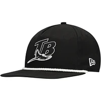 Men's New Era Black Tampa Bay Rays Golfer Snapback Hat