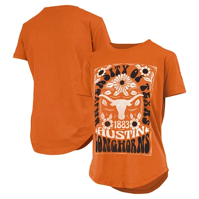 Women's Pressbox  Texas Orange Texas Longhorns Irvine Floral Team Color T-Shirt