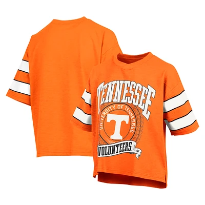 Women's Pressbox Tennessee Orange Volunteers Emily Sleeve Stripe Slub T-Shirt