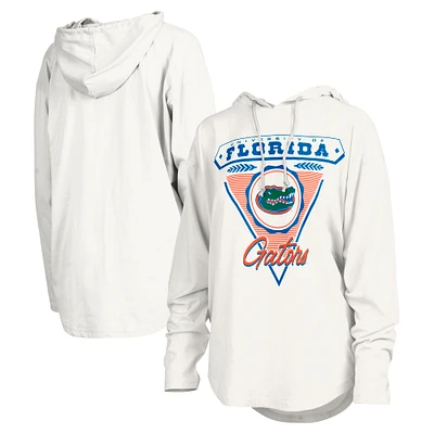 Women's Pressbox White Florida Gators San Bruno Hoodie Long Sleeve T-Shirt