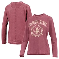 Women's Pressbox Garnet Florida State Seminoles Chandler Olive Leaf Arch Long Sleeve T-Shirt