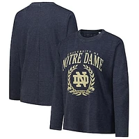 Women's Pressbox Navy Notre Dame Fighting Irish Chandler Olive Leaf Arch Long Sleeve T-Shirt