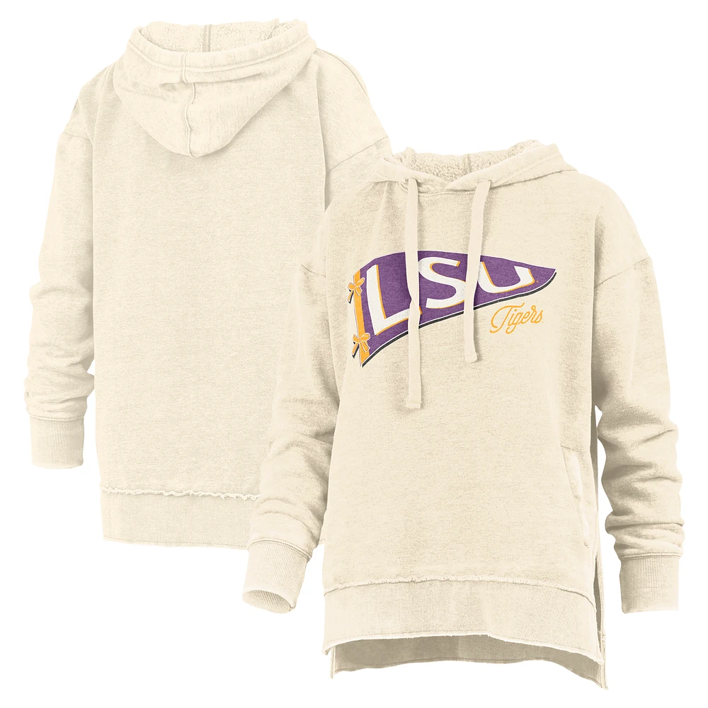 Women's Pressbox  Cream LSU Tigers Marni Pullover Hoodie