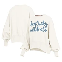 Women's Pressbox Cream Kentucky Wildcats Chelsea Oversized Pullover Sweatshirt