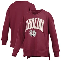 Women's Pressbox Garnet South Carolina Gamecocks Pocketed Arch Pullover Sweatshirt