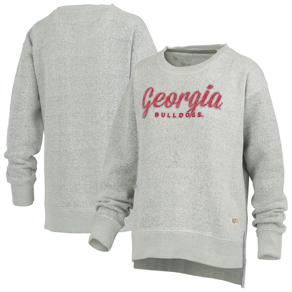 Women's Pressbox Heather Gray Georgia Bulldogs Torrington Pullover Sweatshirt