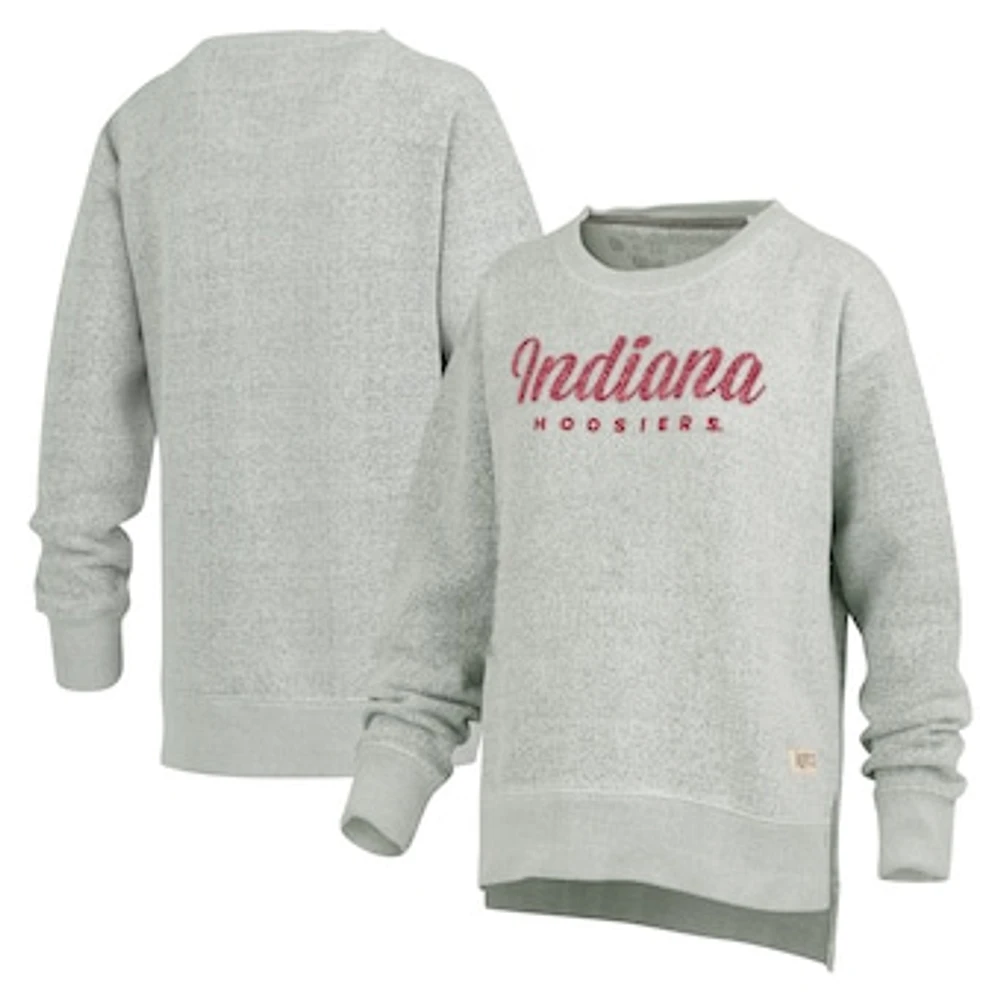 Women's Pressbox Heather Gray Indiana Hoosiers Torrington Pullover Sweatshirt