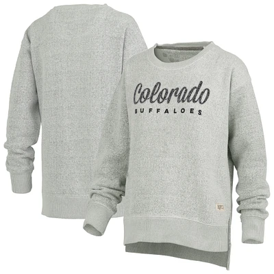 Women's Pressbox Heather Gray Colorado Buffaloes Torrington Pullover Sweatshirt