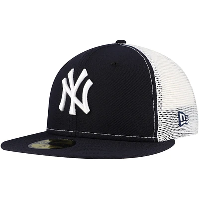 Men's New Era Navy York Yankees Team Color 59FIFTY Trucker Fitted Hat