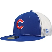 Men's New Era Royal Chicago Cubs Team Color 59FIFTY Trucker Fitted Hat