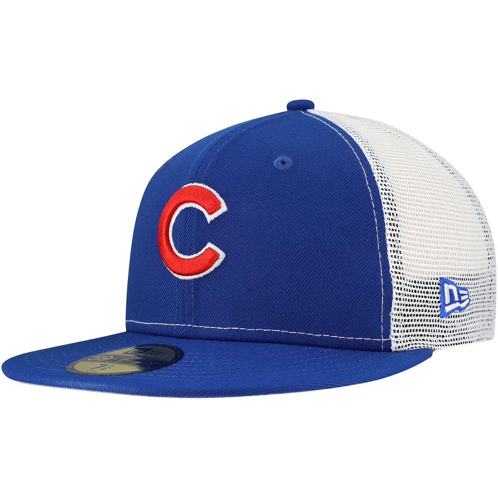 Men's New Era Royal Chicago Cubs Team Color 59FIFTY Trucker Fitted Hat