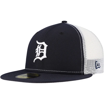 Men's New Era Navy Detroit Tigers Team Color 59FIFTY Trucker Fitted Hat