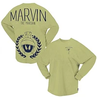 Unisex Spirit Jersey Green Looney Tunes Marvin the Martian Mineral Wash Oversized Long Sleeve T-Shirt