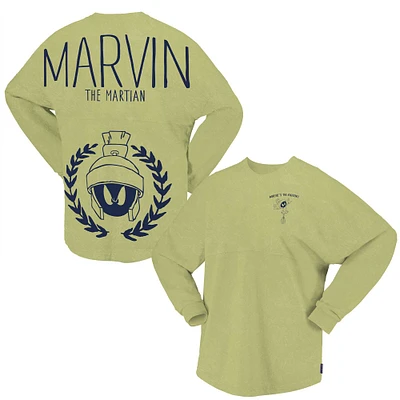 Unisex Spirit Jersey Green Looney Tunes Marvin the Martian Mineral Wash Oversized Long Sleeve T-Shirt