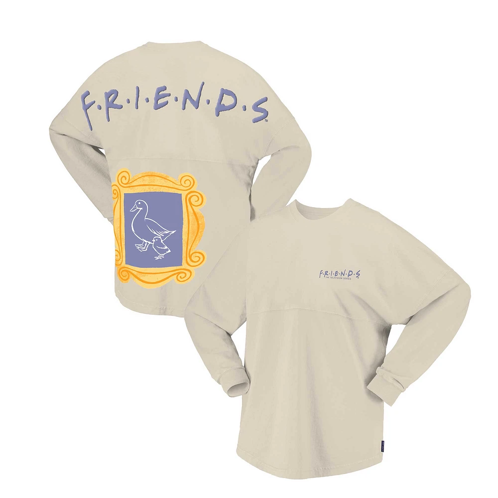 Unisex Spirit Jersey Cream Friends Oversized Long Sleeve T-Shirt